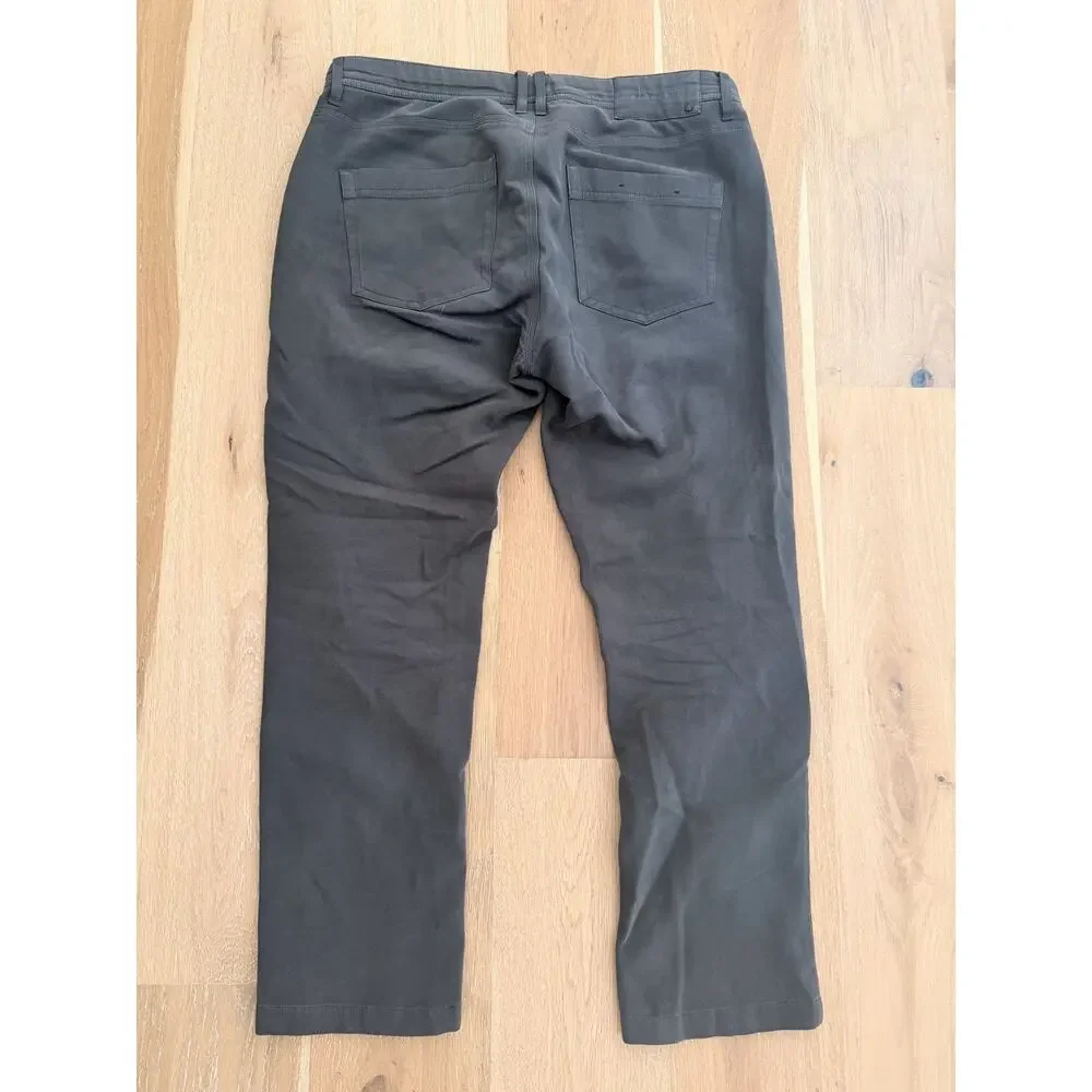 Robert Barakett Mens Pants 34x30 Charcoal Gray Stretch 5 Pocket Cotton